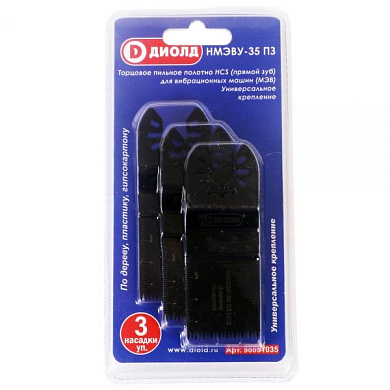 Полотно торцовое пильное HCS для МЭВ-0,34 МФ, дерево, пластик,универс.крепление (3 насадки) Диолд НМЭВУ-35 ПЗ (90091035)