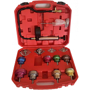 Манометр диагностический для обслуживания системы охлаждения 0-2.5 bar с переходниками, 14 пр H-D HD-0672