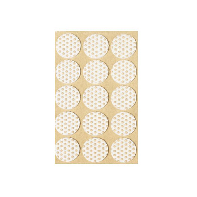 Подкладка самоприлипающая фетровая прорезиненная d30мм (1упак.=15шт), белая, FOLMAG 109728