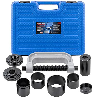Набор инструментов для снятия и установки шаровых опор, подшипников, сайлентблоков 10 пр., в кейсе Forsage F-909T2