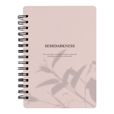 Блокнот "Shadow", А6, 80 листов, в клетку, бежевый