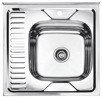 Кухонная мойка из нержавеющей стали, глянцевая, правая Ledeme L96060-6R