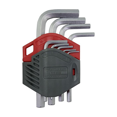 Набор угловых винтовертов, HEX, 1,5-10 мм, 9 шт., Red Stripe WÜRTH 5752042030