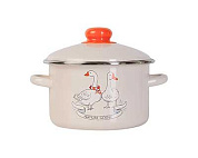 Кастрюля PRIMA COLLECTION Два веселых гуся 3,0л в инд. коробке Эмаль ООО PC101FG30