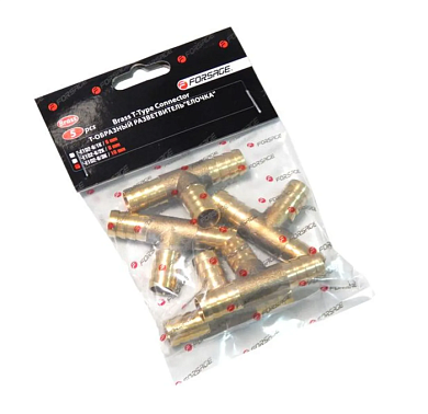 Разветвитель Т-образный, "елочка" 8 мм, к-т 5 шт Forsage F-E102-6/2K