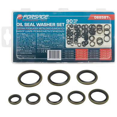 Набор шайб резино-металлических 90 шт Forsage F-068581