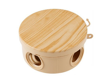 Коробка распаечная ОП 85х40мм, сосна, 4 мембр. вх. IP54 Юпитер JP7113-08