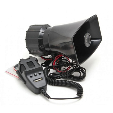 Сигнал 3 звука SMD-350 12V 50W с микрофоном KING SMD-350