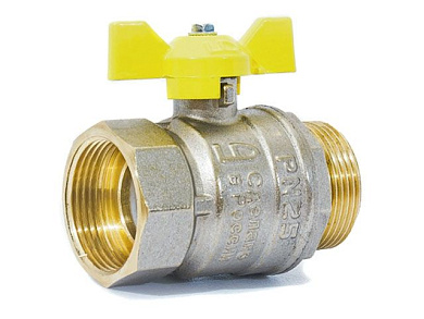 Кран шаровый 1/2" нар.-вн. бабочка, ГАЗ PN40, LD LD.47.352.15