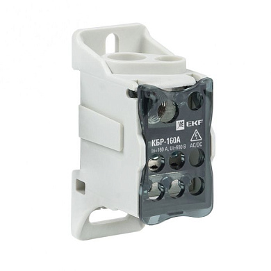 Блок распределительный КБР на DIN-рейку и монтажную панель 160A EKF PROxima plc-kbr160