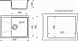 Мойка каменная, прямоугольная одночашевая, GS-3, 605*490 мм, беж, врезная, Gamma Stone 113121