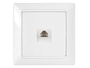 Розетка 1-ая телефонная (скрытая) белая, Стиль, (85,2х75х40мм) Bylectrica ТР4-034