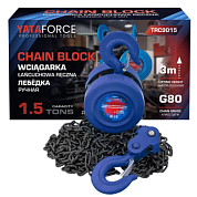 Таль ручная цепная 1.5 т, 3 м YATAFORCE YF-TRC9015