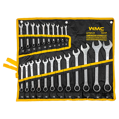 Набор ключей комбинированных 6-32 мм 22 пр WMC TOOLS WMC-5221P