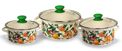 Набор -Экстра (слоновая) (2,3л/3л/4л) Россия Керченский металлургический завод Нбр Цитрус-1