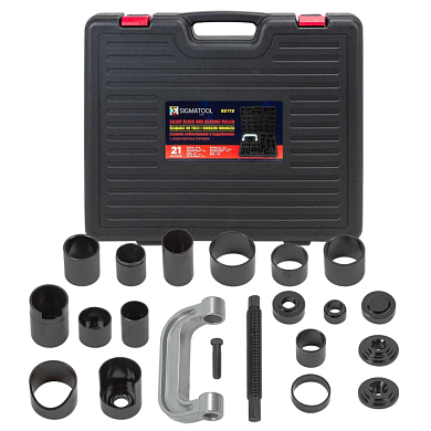 Съемник сайлентблоков и подшипников с комплектом оправок, набор 21 пр SIGMATOOL Sigmatool-921T2