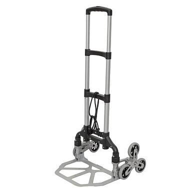 Тележка складная с телескопической ручкой и колесами на шарнирах для перемещения по неровным поверхностям и ступенькам, 390х480 мм, г/п 70 кг Forsage F-106-6T