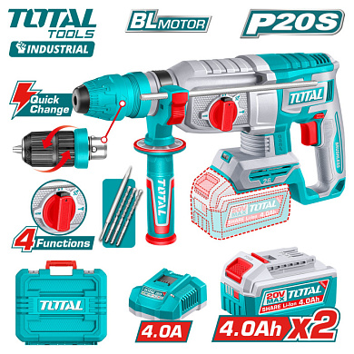 Перфоратор аккумуляторный TOTAL TRHLI202689