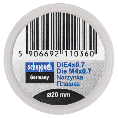 Плашка M4x0,7/Ф20 Scheppach Sch-DIE4x0.7
