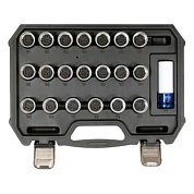 Набор головок для секретных колесных болтов OPEL, 21 пр. размерный номер 181-200, в кейсе Yato YT-060306