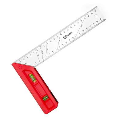 Угольник столярный с уровнем 250 мм DC603 GRAFF 2408001