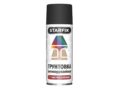 Грунтовка антикоррозийная черный Starfix 520мл (9011) (Графитовый черный) SM-38641-1