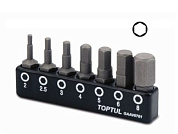Набор бит HEX 1,4'' 7 пр. Toptul GAAV0701