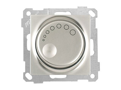 Выключатель поворотный, диммер, скрытый, без рамки, винт. зажим, 600Вт, титан, DARIA, 220VAC, 60 - 600VA, 50 Hz, IP20, Mutlusan 21004400283