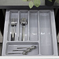 Лоток для столовых приборов 600 TR-01 (540*495*45), серый GRIDLI 117188