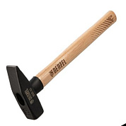 Молоток слесарный, кованый квадратный боек, буковая рукоятка Denzel