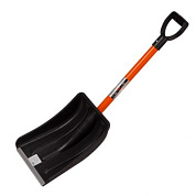Лопата для уборки снега пластиковая, 275х345х890 мм, стальной черенок, Россия Stels 61586