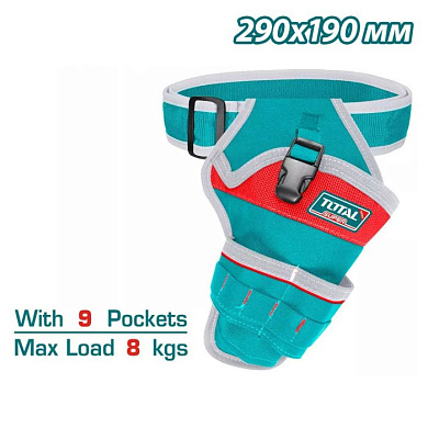 Сумка на пояс для инструментов 290х190 мм TOTAL THT16P30125