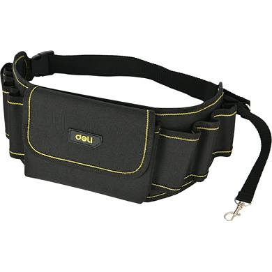 Сумка поясная для инструментов Deli YS EDL5864, 600х145х45 мм, ткань Oxford, черный