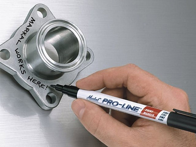 Маркер промышл. перманентный на основе жидк. краски PRO-LINE FINE желтый, толщ. линии 1,5 мм MARKAL 96872