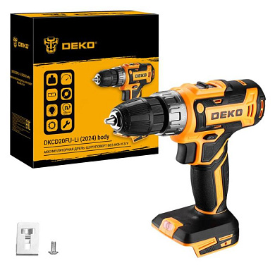 Дрель-шуруповерт аккумуляторная DKCD20FU-Li 2024 (без батареи) DEKO 063-4454