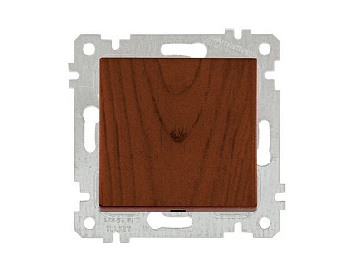 Выключатель 1-клав., скрытый, без рамки, пруж. зажим, орех, RITA, 10 A, 250 V, IP 20, Mutlusan 22004010157