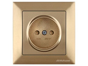 Розетка 1-ая, скрытая, б/з, шторки, золото, DARIA, 16 A, 250 V, IP 20, Mutlusan 21206060280