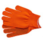 Перчатки Нейлон, ПВХ точка, 13 класс, оранжевые, XL Россия 67845