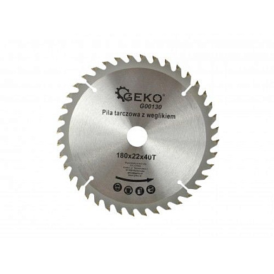 Диск пильный с напаянными зубцами из твердых сплавов 180х22х40T GEKO G00130
