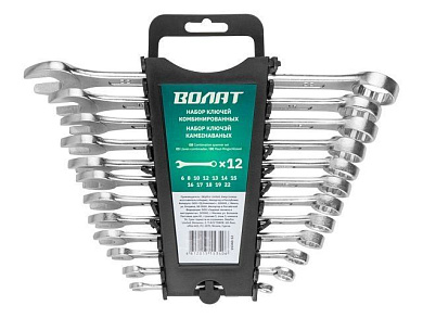 Набор ключей комбинированных 6-22 мм 12 штук ВОЛАТ (15340-12)