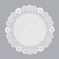 Салфетки бумажные ажурные AVIORA, d=18 см, белый, 250 шт