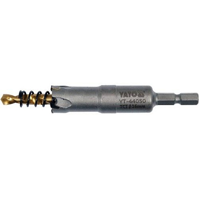 Сверло корончатое режущее по металлу TCT 16 мм 1/4" Yato YT-44050