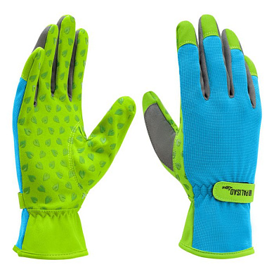 Перчатки садовые на липучке, силиконовое нанесение, размер 8, Luxe Palisad 67985
