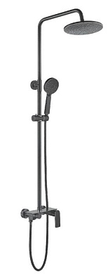 Душевая система со смесителем без излива и тропическим душем, латунь, черный GERHANS K19023T