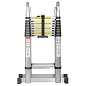 Лестница-стремянка телескопическая алюм. бытовая 3.6+3.6 м, 9+9 ступ. Forsage F-UP360-M