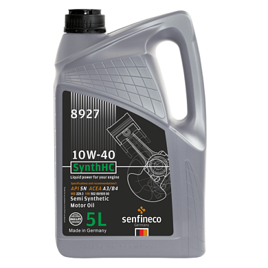 Масло моторное SynthHC 10W-40 API SN ACEA A3/B4, кан.5 л. Senfineco 8927