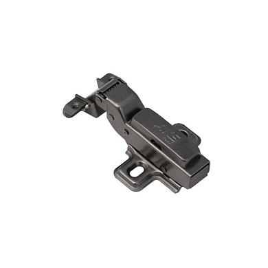 Петля д/алюм.рамки Z-1 полунакладная с доводчиком h0 clip-on черная (саморезы, заглушки) AKS PLUS 88332