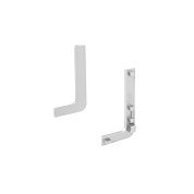 Комплект заглушек металлич. к профилю Gola, L-образных, левая+правая, серебро AKS 118185