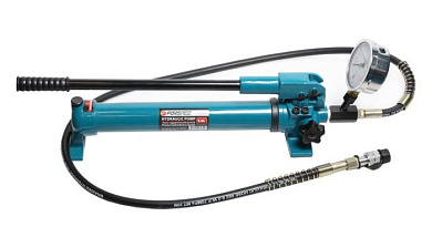 Насос гидравлический ручной с манометром, 20-700bar, емкость масла 1 л, L600 мм, ширина-120 мм, высота-240 мм Forsage F-B700B