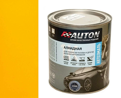 Автоэмаль алкидная 1035 Желтая, Банка 0,8 л AUTON ATN-P07214-08